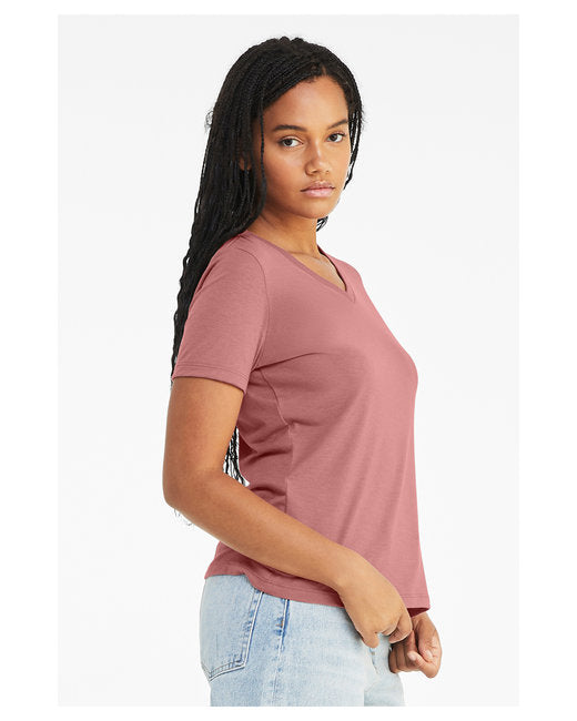Women's Relaxed Jersey V-Neck T-Shirt - Mauve Triblend
