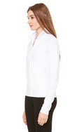 Women's Cotton Spandex Cadet Jacket - White