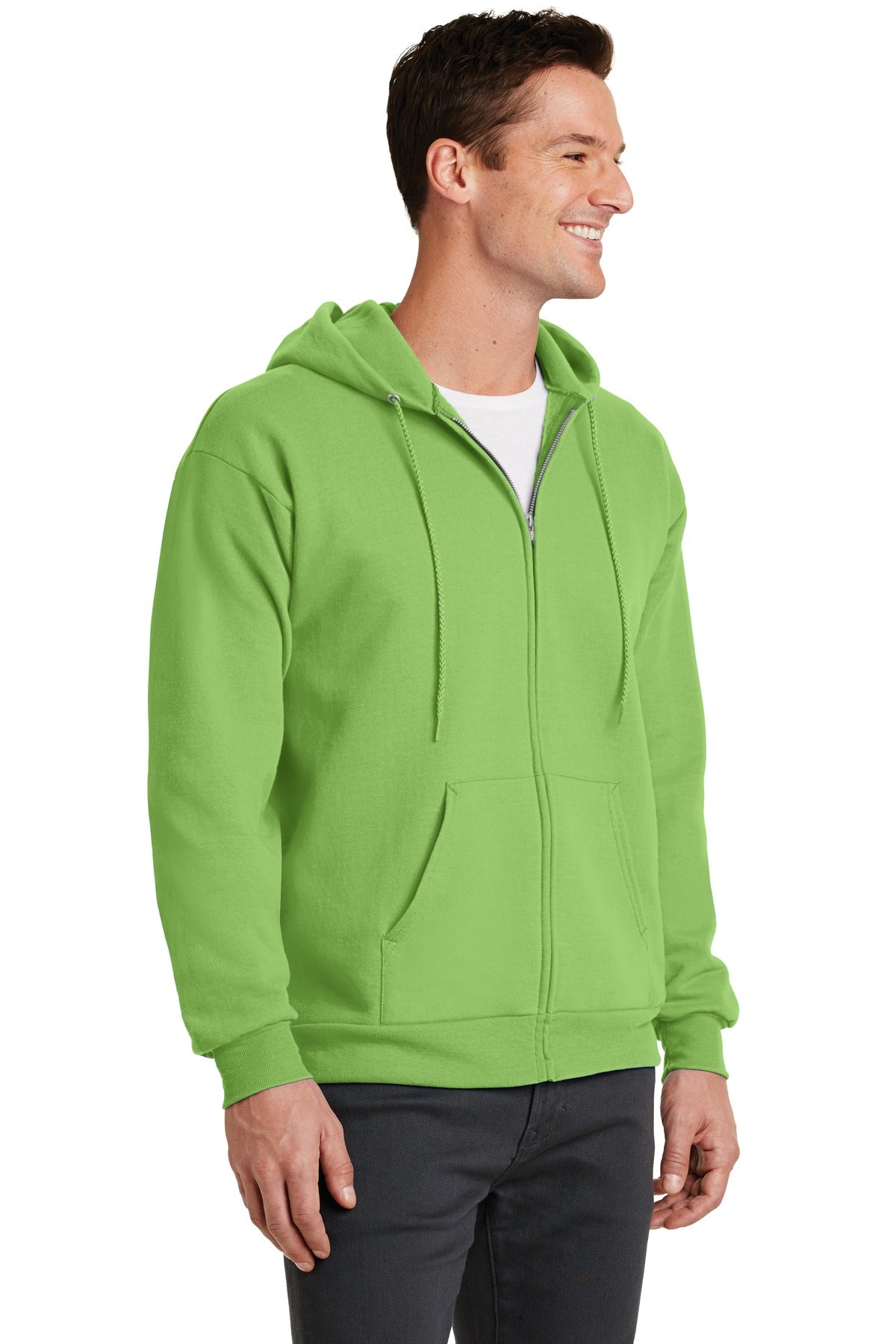 Unisex Core Fleece Full-Zip Hoodie - Lime