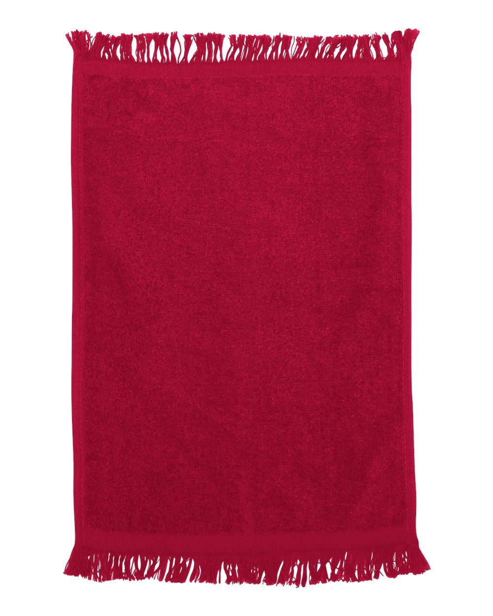 Fringed Fingertip Towel - Red