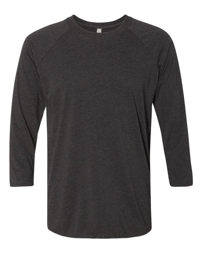 Unisex Triblend 3/4-Sleeve Raglan - Vintage Black / Vintage Black