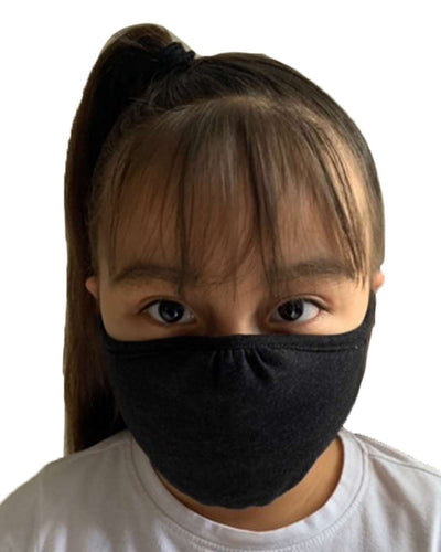 48 Pack - Next Level Youth Eco Performance Face Cover - Heather Black