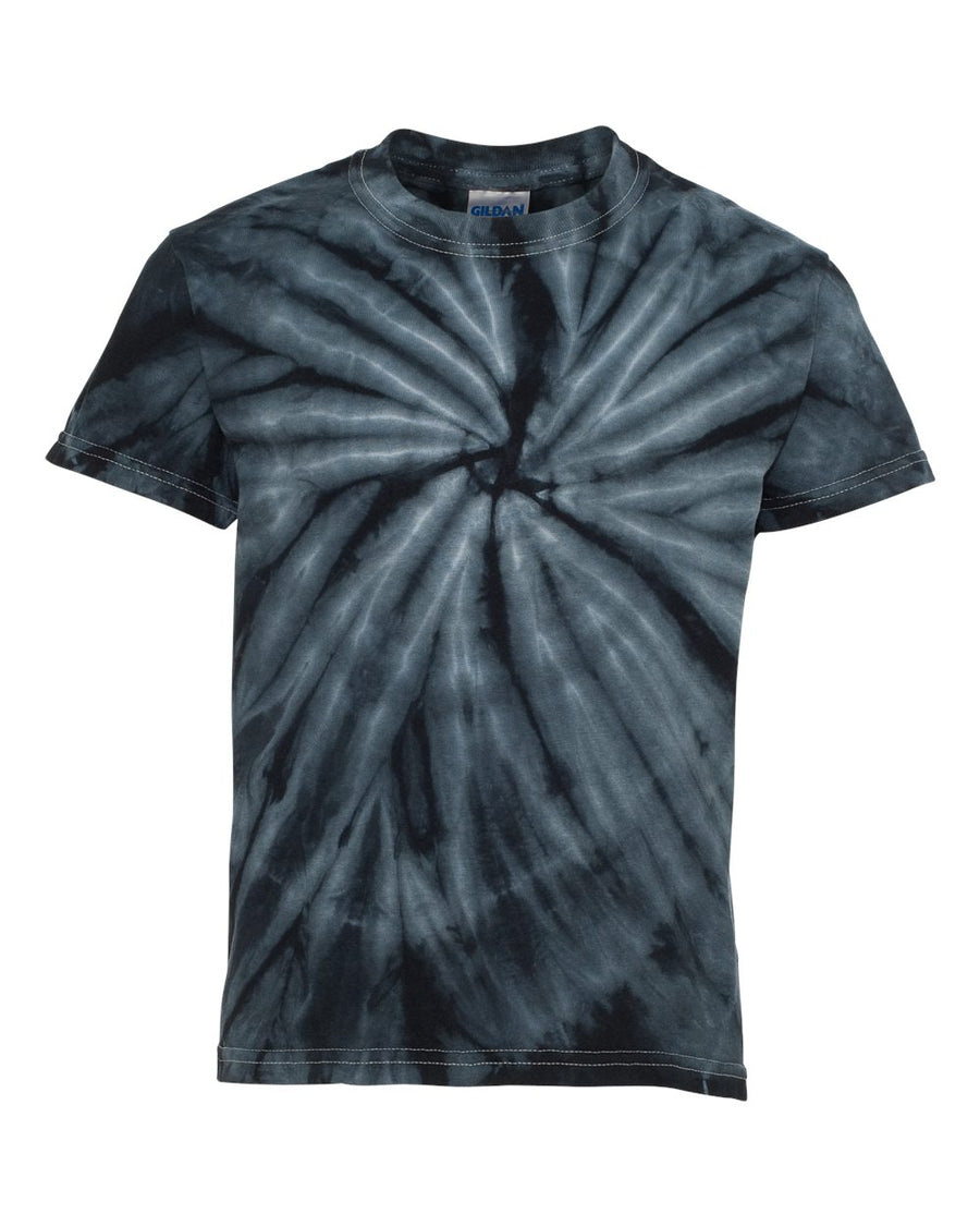 Youth Cyclone Vat-Dyed Pinwheel Short Sleeve T-Shirt - Black