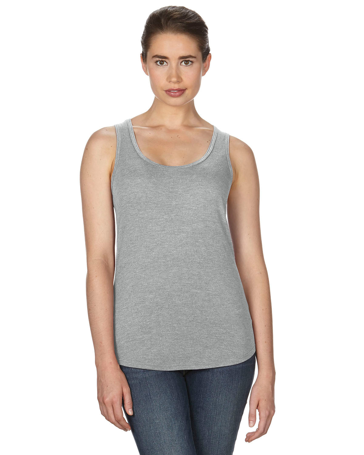 Women's Triblend Racerback Tank - Heather Gray