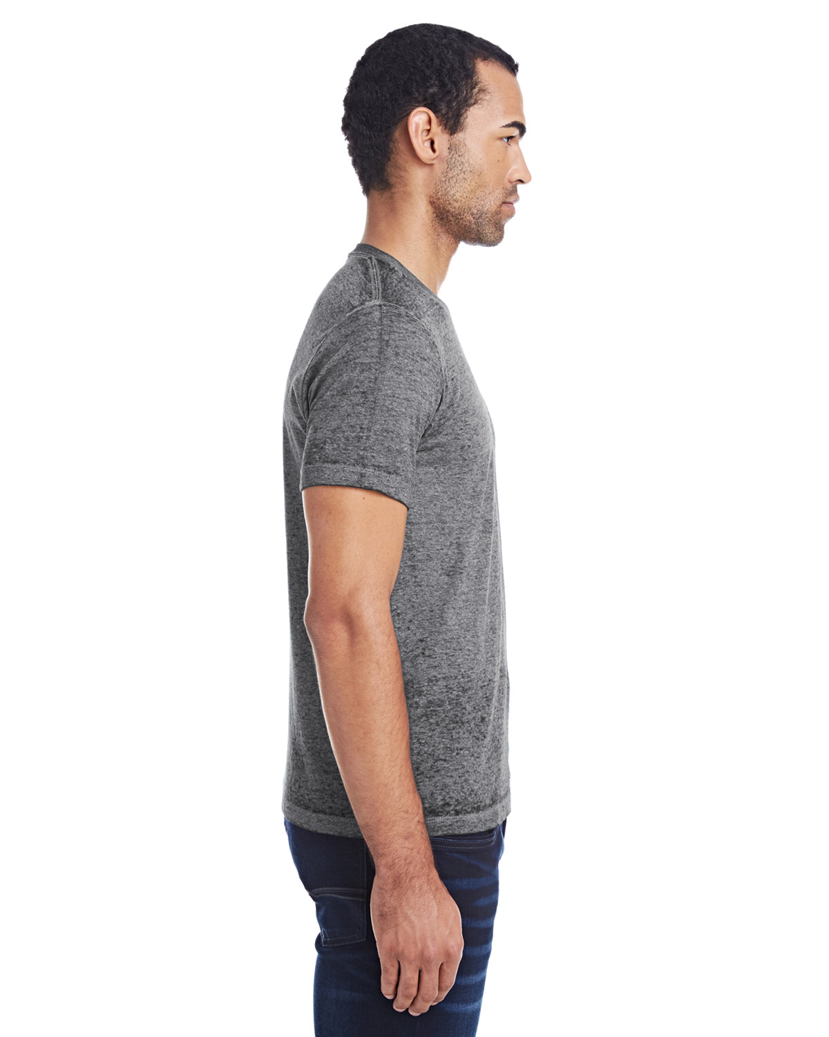 Unisex Acid Wash T-Shirt - Twilight Black