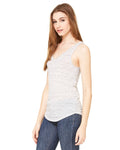 Women's Flowy V-Neck Tank - White Marble