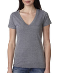 Women's Triblend Deep V - Premium Heather