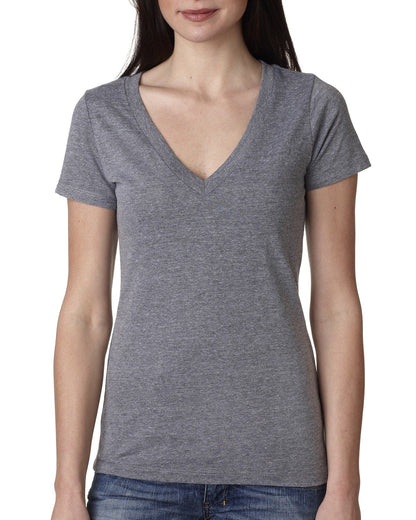 Women's Triblend Deep V - Premium Heather
