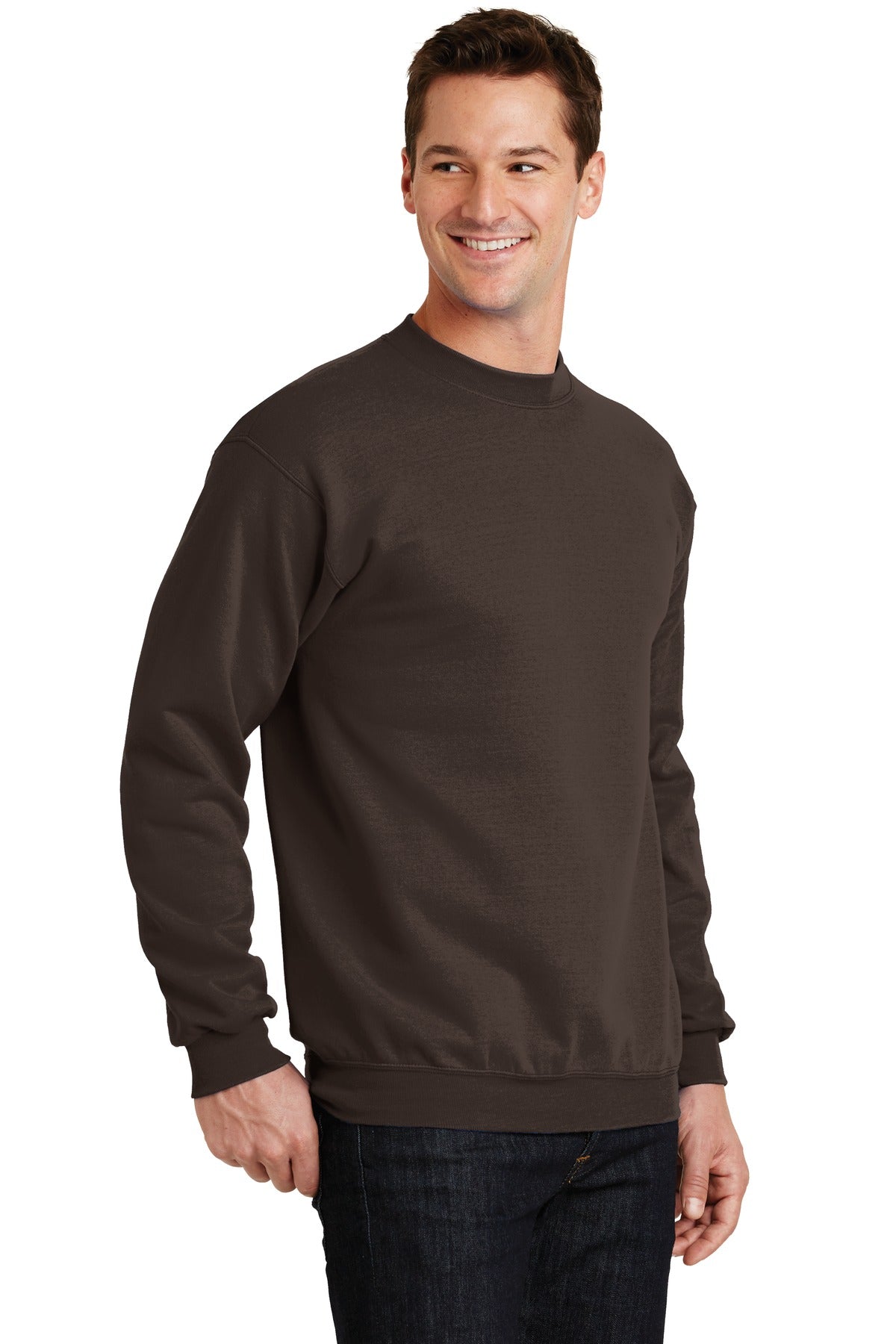 Unisex Core Fleece Crewneck Sweatshirt - Dark Chocolate
