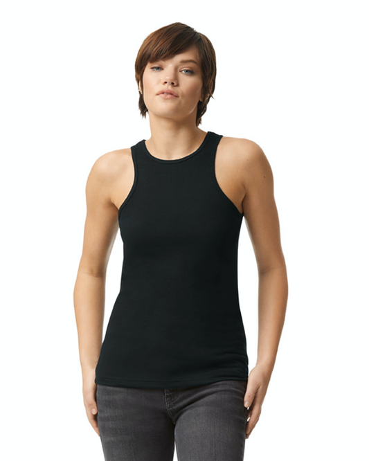 Women's CVC Racerneck Tank - Black
