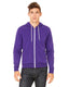 Bella + Canvas 3739 - Unisex Poly-Cotton Sponge Fleece Full-Zip Hoodie - Team Purple