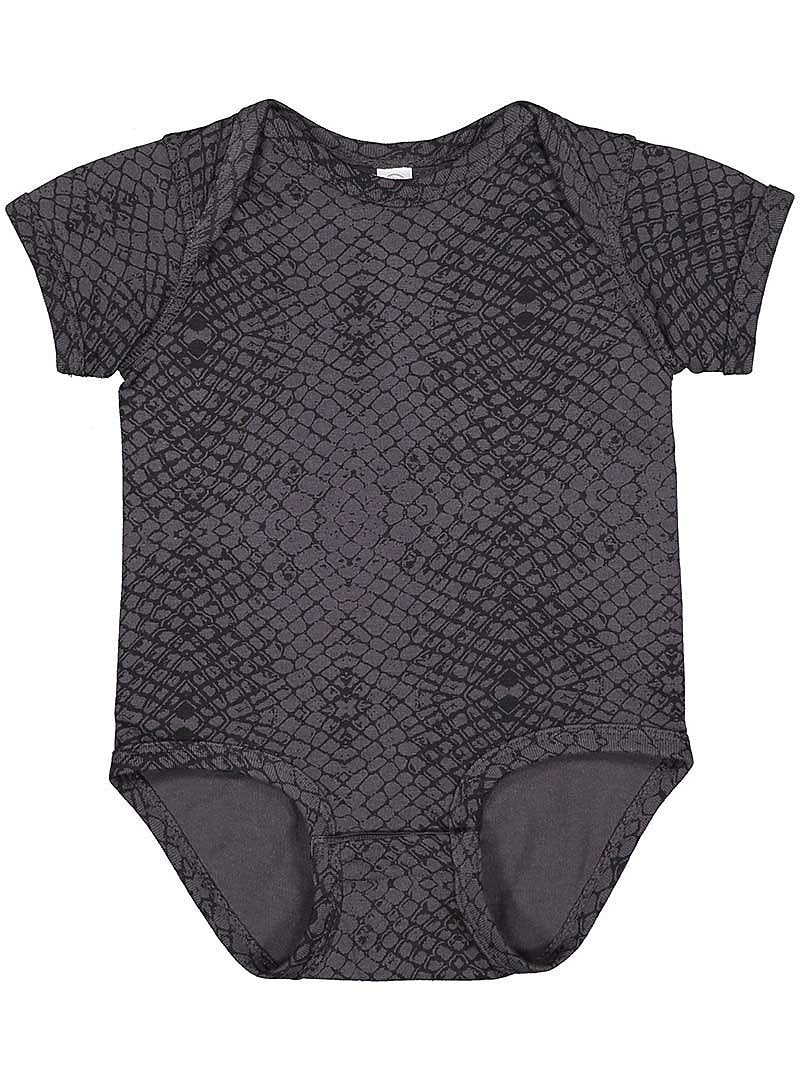 Infant Fine Jersey Bodysuit - Black Reptile