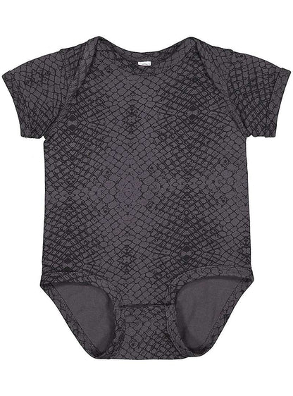 Infant Fine Jersey Bodysuit - Black Reptile
