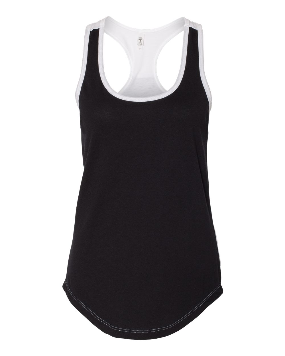 Women's Ideal Colorblock Racerback Tank - Black / White