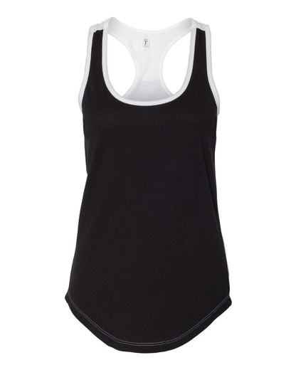 Women's Ideal Colorblock Racerback Tank - Black / White
