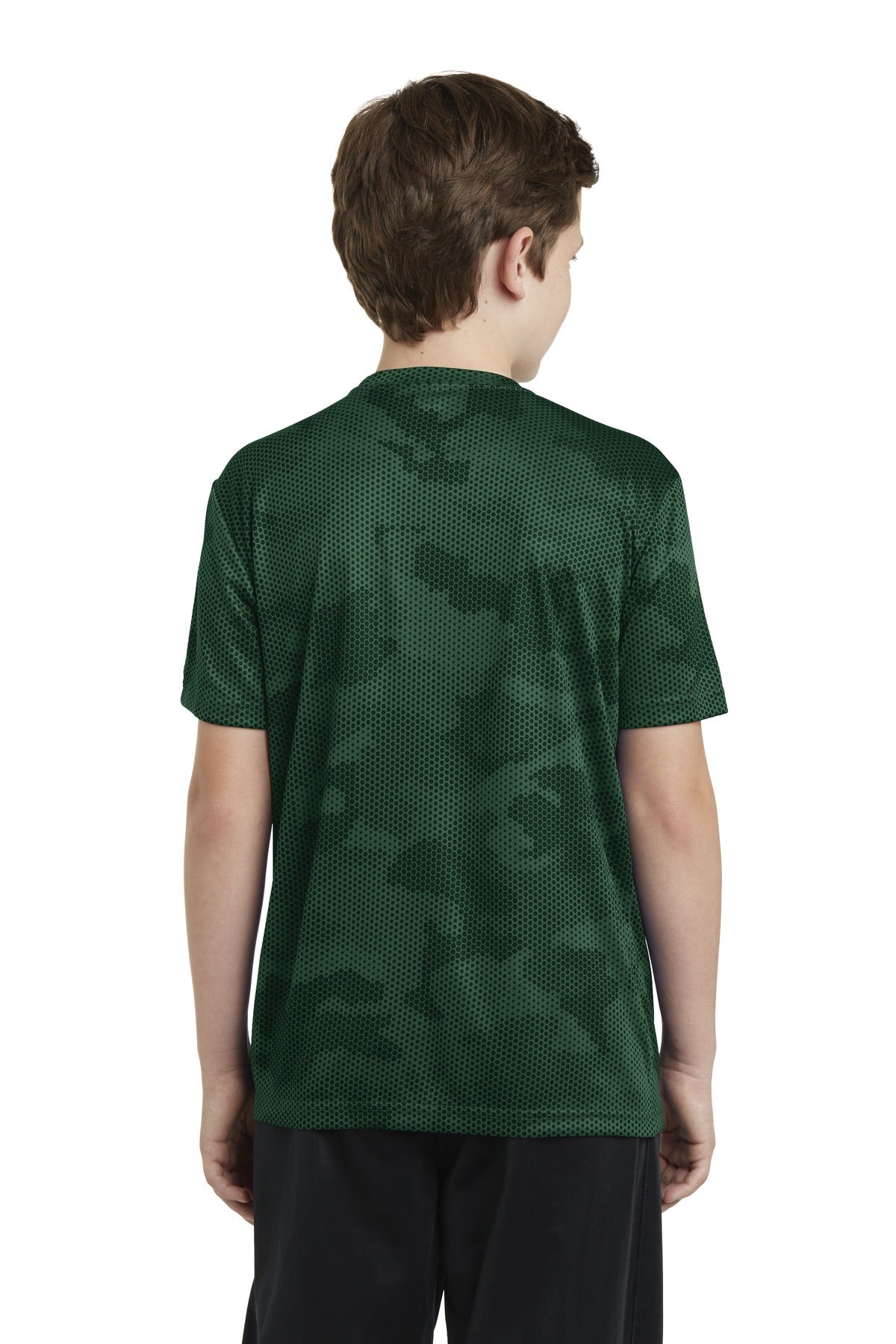 Youth CamoHex Tee - Forest Green