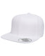 Yupoong 6089 - Unisex 6-Panel Structured Flat Visor Classic Snapback - White