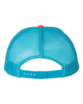 Richardson 115 White/ Blue Hawaiin/ Pale Orange — back