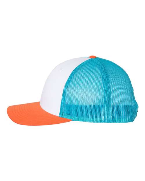 Richardson 115 White/ Blue Hawaiin/ Pale Orange — direct side