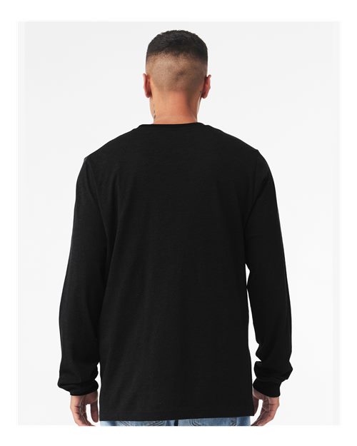 BELLA + CANVAS 3501 Vintage Black — on model back