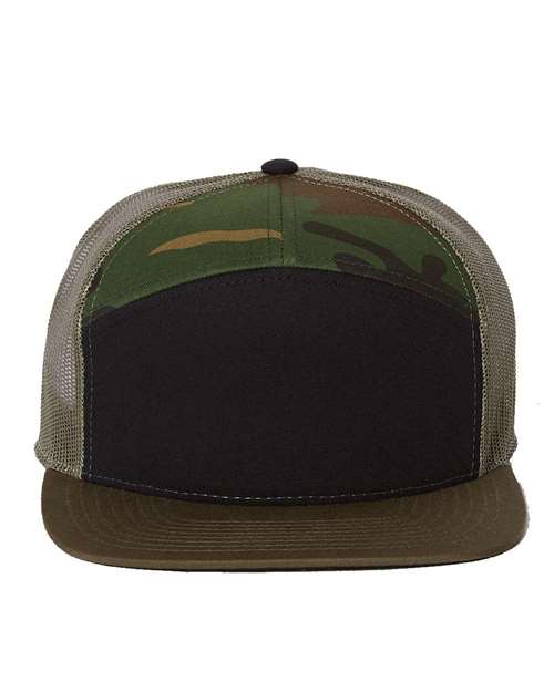 Richardson 168 Black/ Camo/ Loden — front
