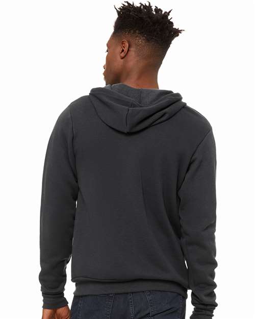 BELLA + CANVAS 3739 DTG Dark Grey — on model back