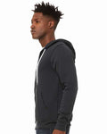 BELLA + CANVAS 3739 DTG Dark Grey — on model side