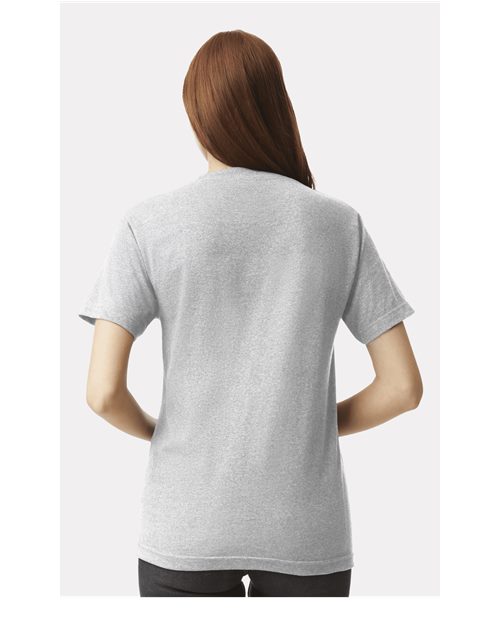 American Apparel 1301 Heather Grey — on model back