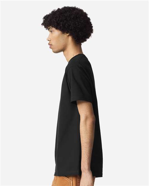 American Apparel 1301 Black — on model side