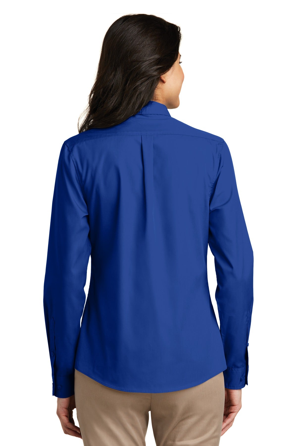 Women's Long Sleeve Carefree Poplin Shirt - True Royal