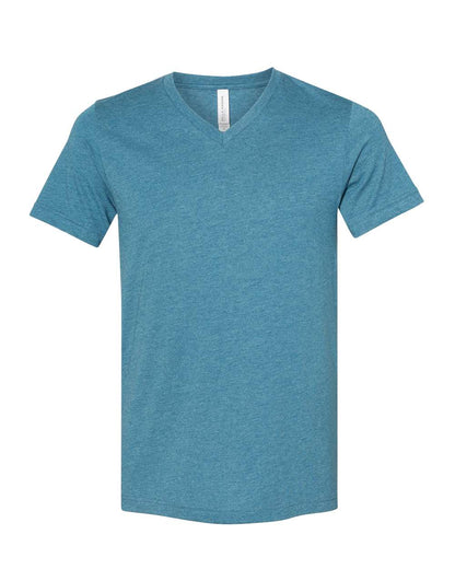 Unisex Jersey Short-Sleeve V-Neck T-Shirt - Heather Deep Teal