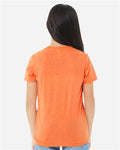 BELLA + CANVAS 3413Y Orange Triblend — on model back