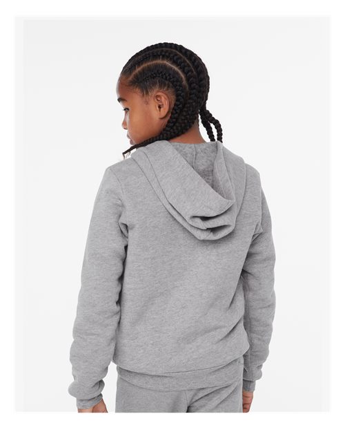 BELLA + CANVAS 3739Y Athletic Heather — on model back