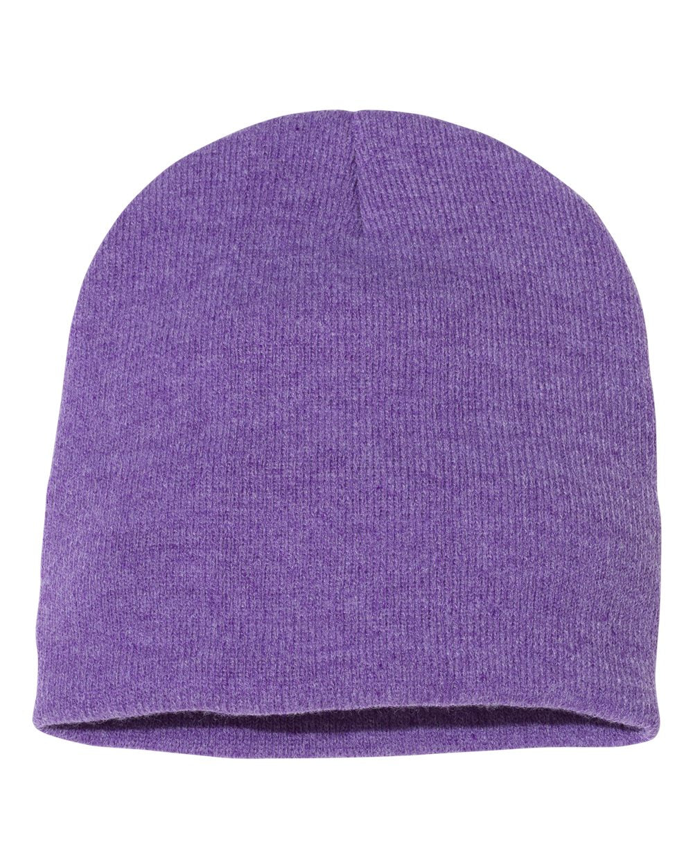 8" Knit Beanie - Heather Purple