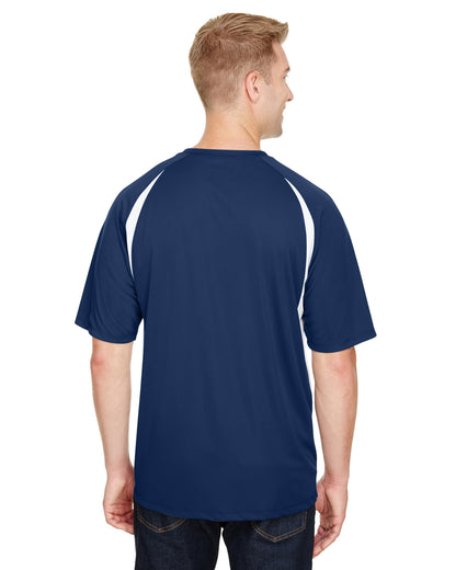 Men's Cooling Performance Color Blocked T-Shirt - Navy / White