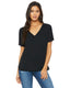 Bella + Canvas 8815 - Women's Slouchy V-Neck T-Shirt - Black