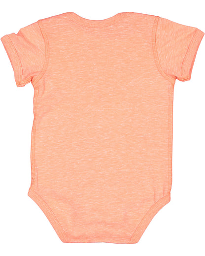 Infant Harborside Melange Bodysuit - Papaya Melange