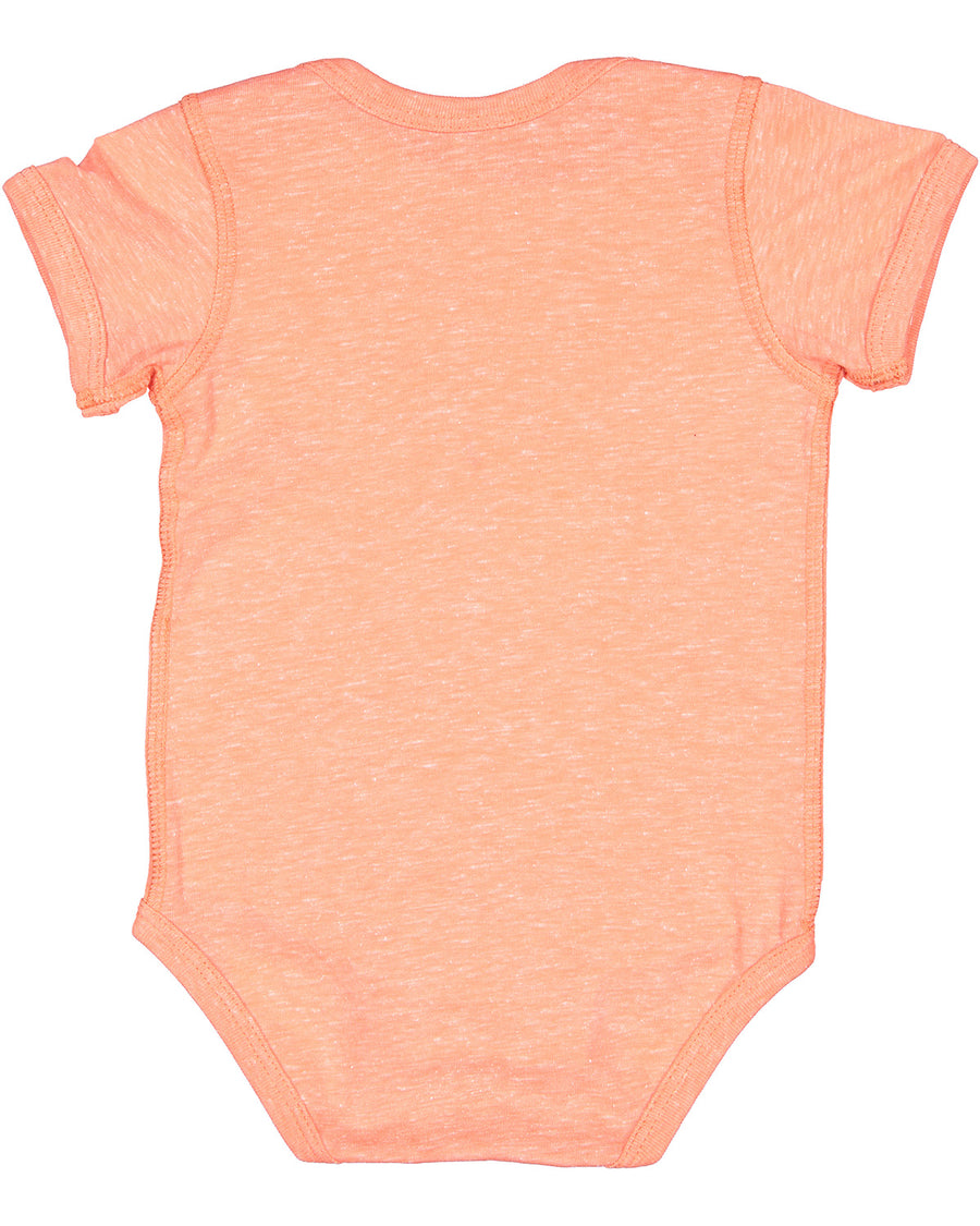 Infant Harborside Melange Bodysuit - Papaya Melange