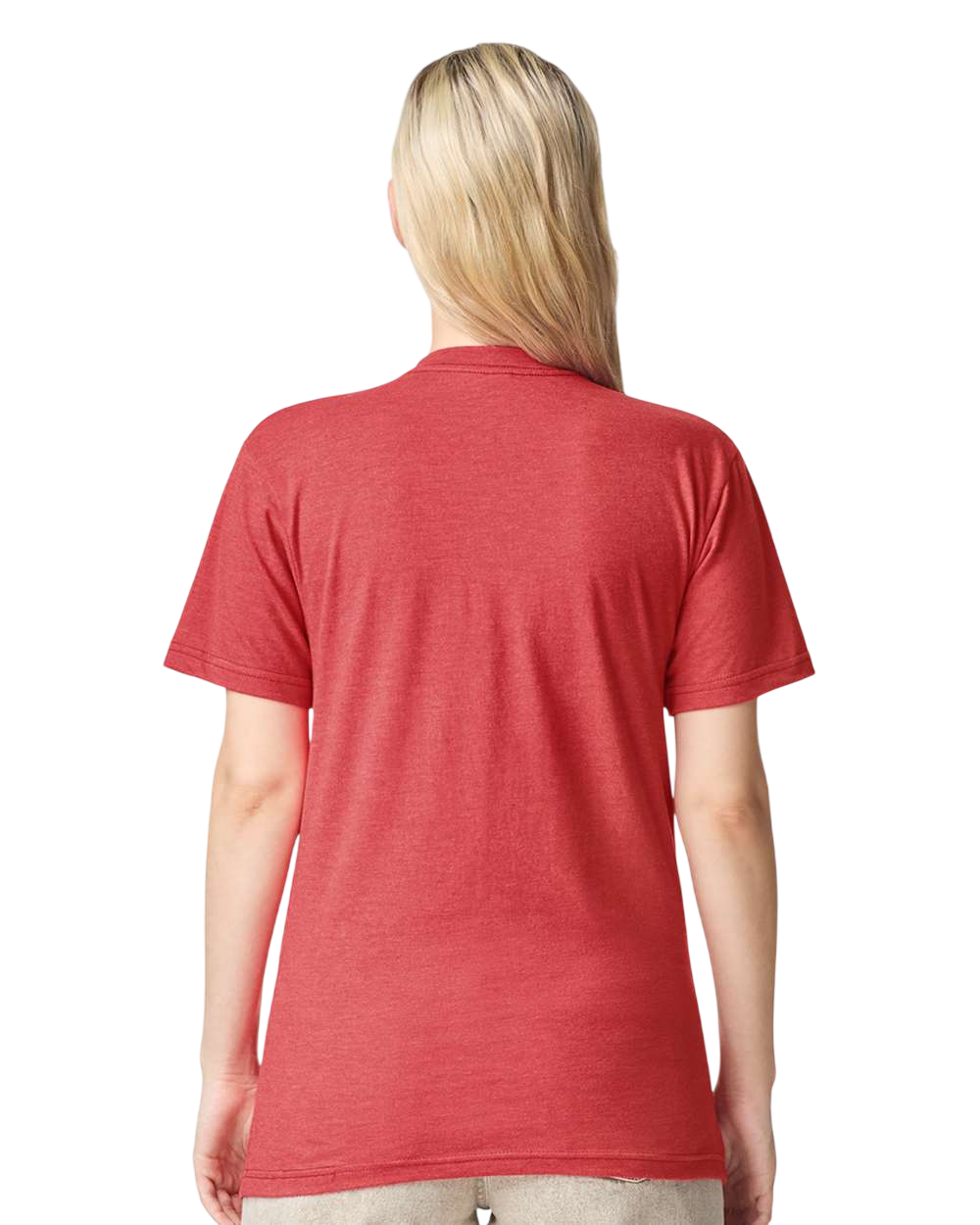 Unisex CVC T-Shirt - Heather Coral