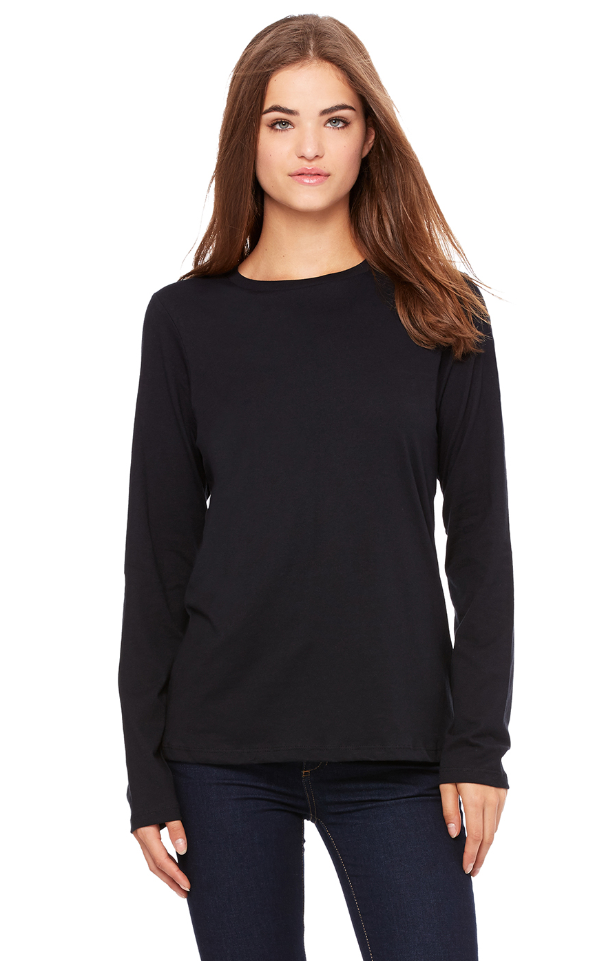 Women's Relaxed Jersey Long-Sleeve T-Shirt - Black