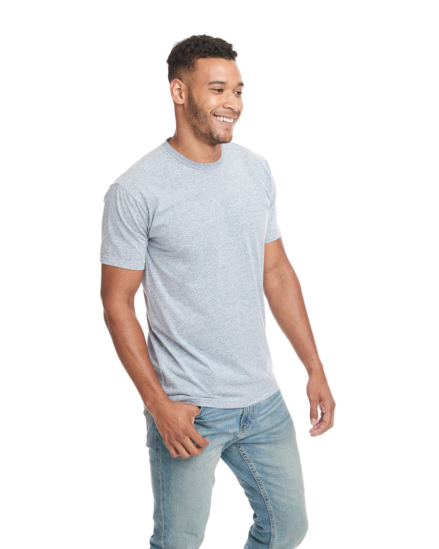 Unisex Sueded Snow Crewneck T-Shirt - Snow Heather Indigo