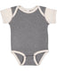 Rabbit Skins 4400 - Infant Baby Rib Bodysuit - Granite Heather / Natural Heather