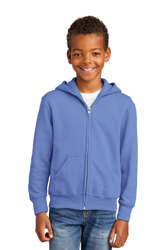 Youth Core Fleece Full-Zip Hoodie - Carolina Blue