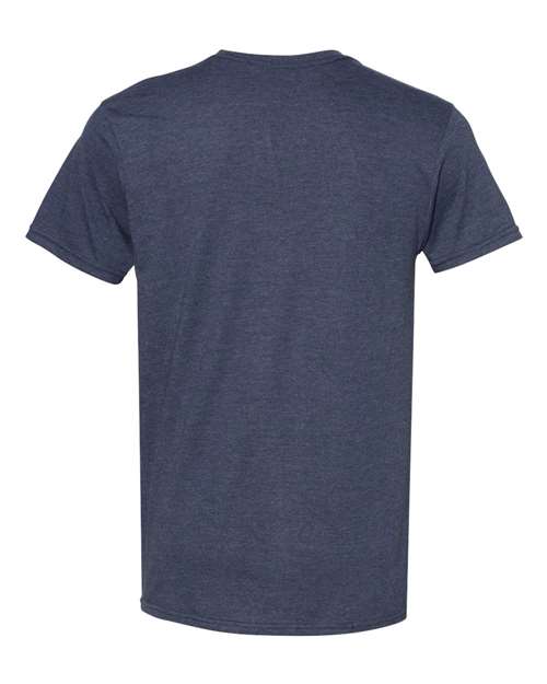 Hanes 4980 Heather Navy — back