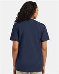 Hanes 4980 Heather Navy — on model back