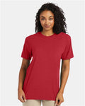 Hanes 4980 Heather Red — on model front