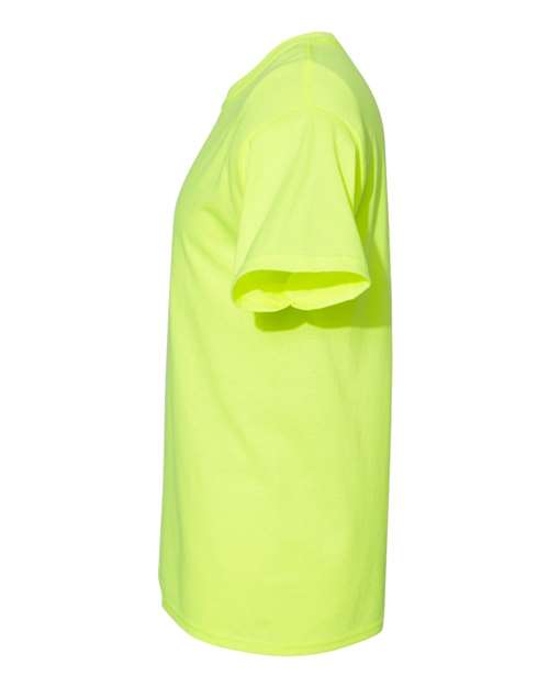 Hanes 5170 Safety Green — direct side