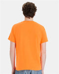 Hanes 5170 Safety Orange — on model back