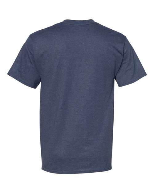 Hanes 5180 Heather Navy — back