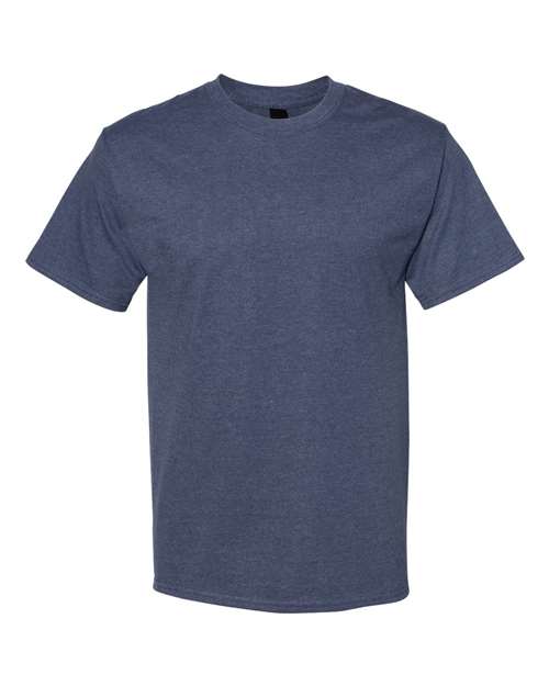 Hanes 5180 Heather Navy — front
